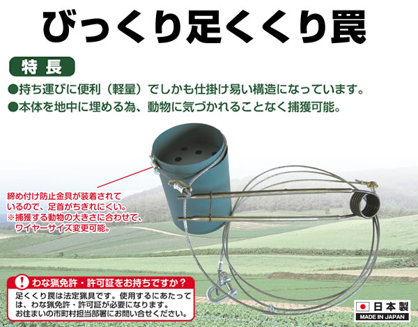 びっくり足くくり罠