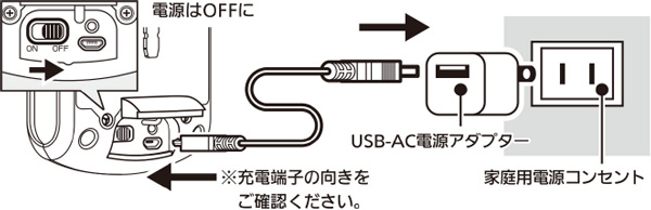 ガーデンバリア スポットの充電方法